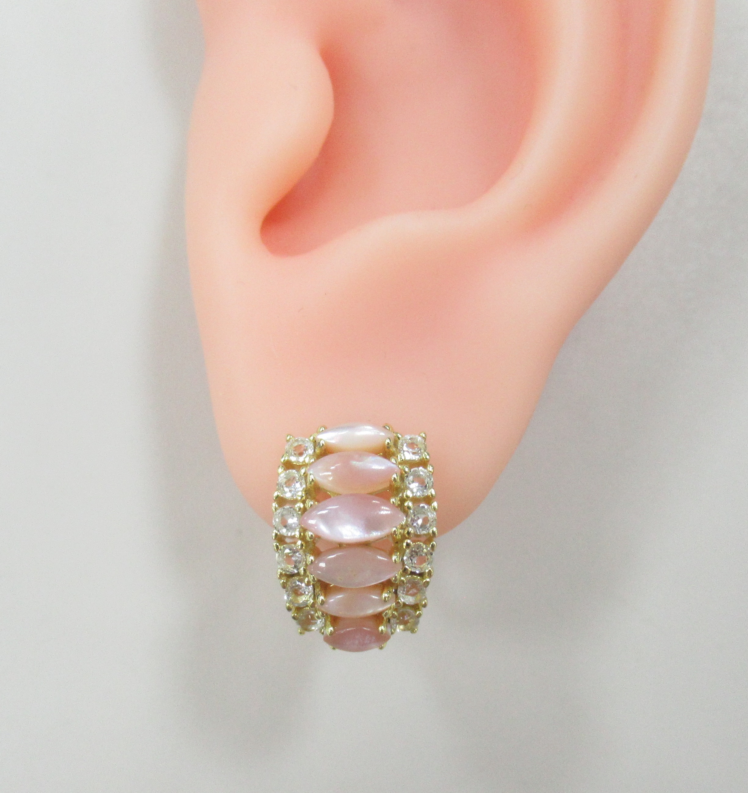 Серебряные серьги с перламутром